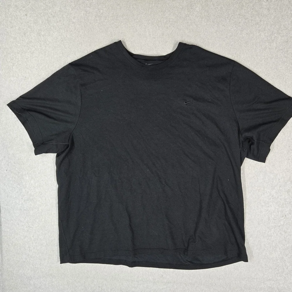 Nike Men Shirt 4XL-T Black Dri-Fit Logo Short Sleeve Moisture Wicking
